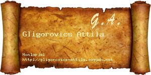 Gligorovics Attila névjegykártya